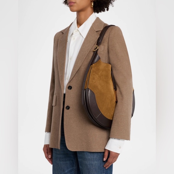 Polo ID Suede Large Shoulder Bag - Picture 11 of 15